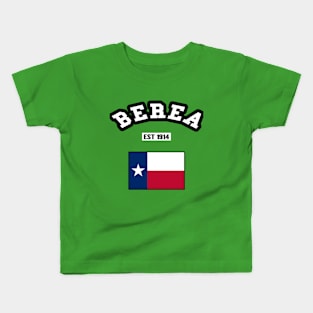 🤠 Berea Texas Strong, Lone Star State Flag, Est 1914, City Pride Kids T-Shirt